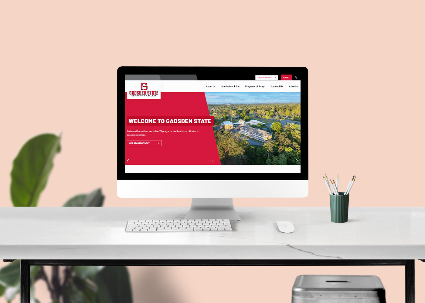 Gadsden State Community College homepage on Desktop