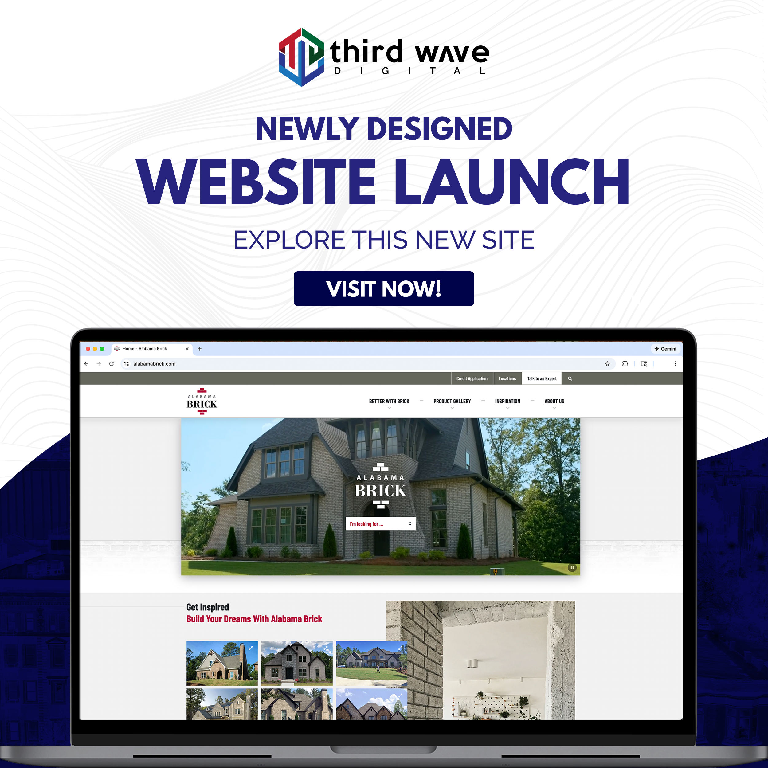 Laptop with Alabama Brick Homepage